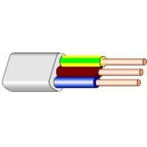 25m Flache Installationsleitung Kabel 3 x 1,5 mm YDYp flach weiß - Bild 1 von 1