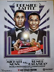 NUNN KALAMBAY official boxing fight program. Vintage 1988 New Condition - Picture 1 of 7