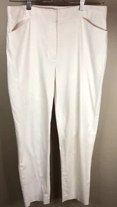 BROOKS BROTHERS Women's DRESS PANTS Straight Leg Pants Sz 8 White Preppy Coastal - Picture 1 of 10