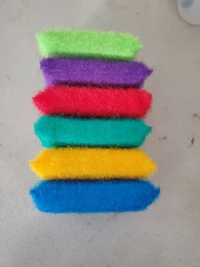 3 pack All purpose cleaning scrubbing scouring pads randomly colors 3×5×1 - Picture 1 of 3