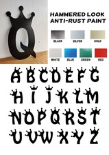 CUSTOM LETTERS 6" Letters Names Metal Initials Crown King Queen Sign Wall Art