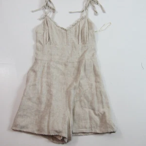 Abercrombie & Fitch Mujer Mameluco Mezcla Lino Pantalones Cortos Xs - Imagen 1 de 7