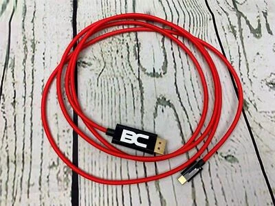 USB C to DisplayPort 4K Cable 2M braided USB 3 Type C - Image 1 of 3