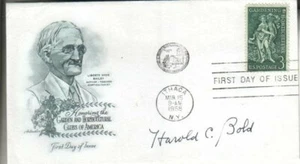 Harold C. Bold Autografiado Primer Día Cubierta Famoso Botánico Americano D.87 - Imagen 1 de 1
