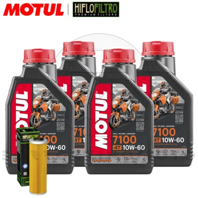 MOTUL / HIFLO KIT TAGLIANDO 4Lt MOTUL 7100 10W60 + FILTRO OLIO KTM 990 ADVENTURE 2007-2013