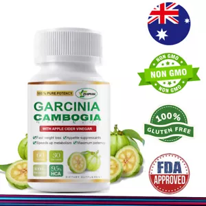 Garcinia Cambogia W/ Apple Cider Vinegar ACV Weight Loss Diet Dietary Supplement - Picture 1 of 11