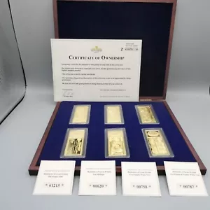 Banknoten Großbritannien Barren Kursmünzensatz 6 Barren vergoldet verpackt top - Bild 1 von 10