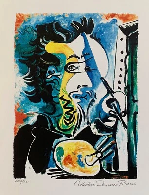 Pablo Picasso EL ARTISTA Estate Firmado Edición Limitada Giclee Arte 14" x 11" Foto 1 de 4