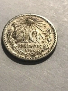 1925 Mexico 10 Centavos .72 Silver Fine #18519 - Picture 1 of 2