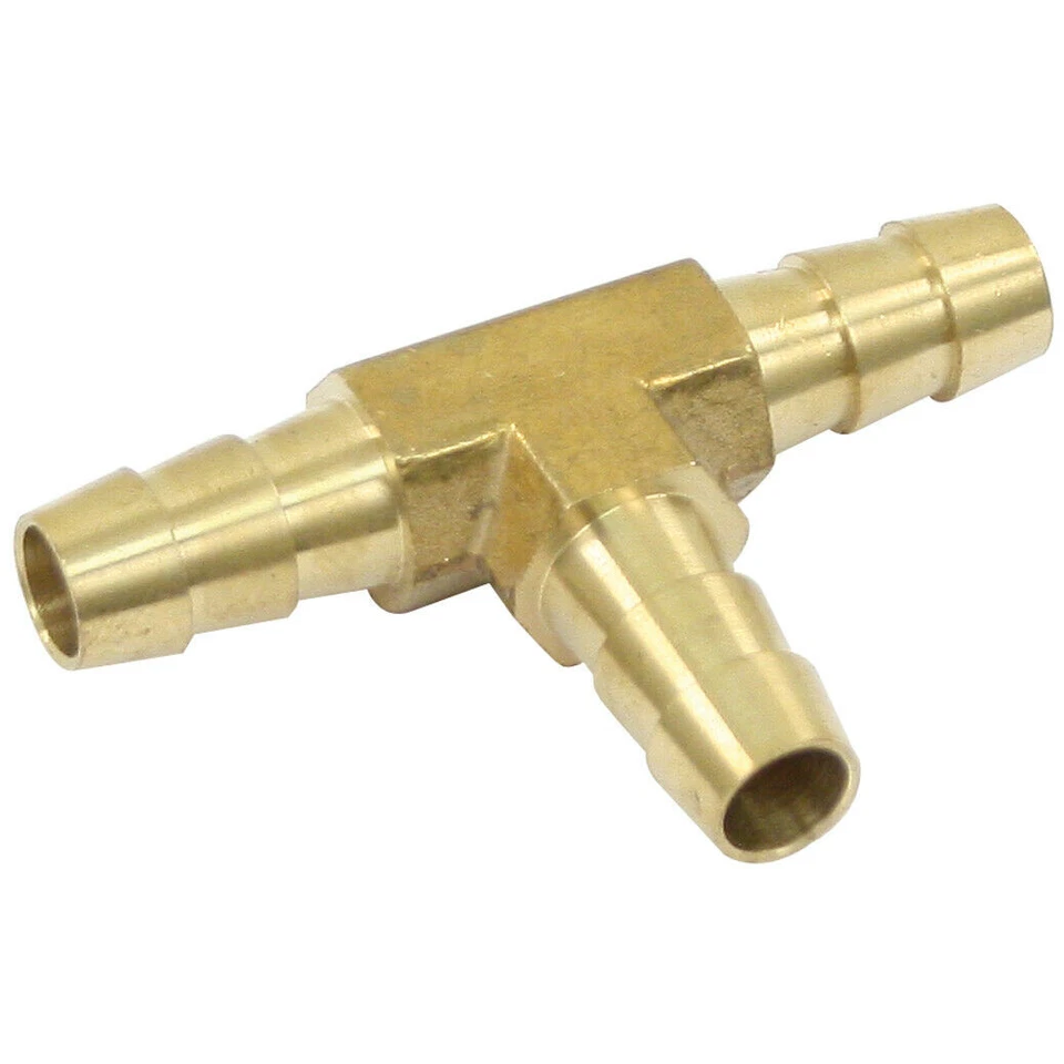 Empi 43-5203 Brass 5/16" Fuel Line T-Fitting For Dual Carburetor Applications - Image 1 of 1
