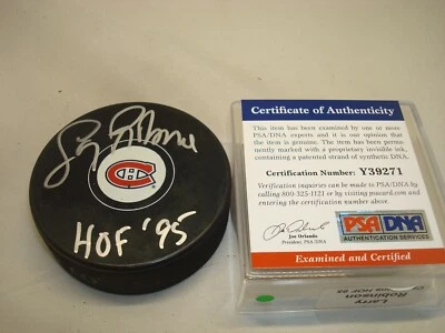 Larry Robinson Signed Montreal Canadiens Hockey Puck Autographed PSA/DNA COA 1L - Image 1 of 3