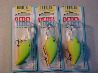 3 NUEVOS Señuelos Rebel DEEP WEE R Deep CB-B Pesca Bass Crankbait Foto 1 de 4