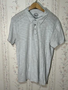 BKE Men’s Standard Fit Raw Edge Short Sleeve Lightweight Polo Shirt Gray Size L - Picture 1 of 6