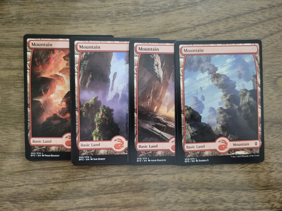 FULL ART MOUNTAIN - Battle for Zendikar mtg LP 265 266 268 269 - Choose & Save - Image 1 of 2