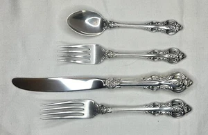 Handtuch El Grandee Sterlingsilber 4 Stück Gedeck Abendessen Größe kein Mono neuwertig - Bild 1 von 6