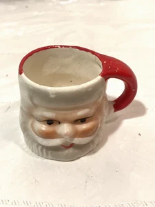 Vtg  MCM Mini Ceramic Xmas Santa Mug Cup Japan TX-1234 - Picture 1 of 6
