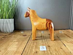 LARGE 17CM VINTAGE UNPAINTED 60'S SWEDISH FOLK ART DALA HORSE DALAHAST - Picture 1 of 11