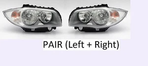 BMW 1 Series E87 2004 - 2007 Headlight PAIR ( Left + Right ) - Picture 1 of 3
