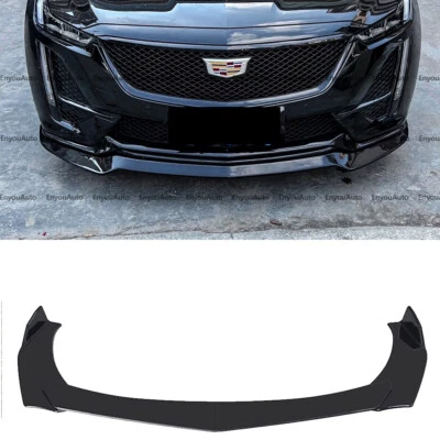 For Cadillac ATS XTS CTS SRX Front Bumper Lip Spoiler Splitter Glossy Black - Image 1 of 4