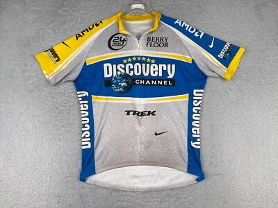 Camiseta deportiva de ciclismo Trek adulto grande gris azul Discovery Channel AMD Trek Italia 2005 Foto 1 de 4