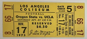 1973 UCLA vs Oregon State Football Ticket Stub - College NCAA - Picture 1 of 2