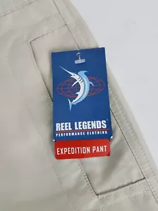 Pantalone Reel Legends 100% poliestere beige taglia 44x30 - Foto 1 di 7