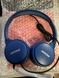 Mpow PA071A USB HeadsetLaptop PC Earphone w/ Mic Noise Cancelling Headphone BLUE - Picture 1 of 15