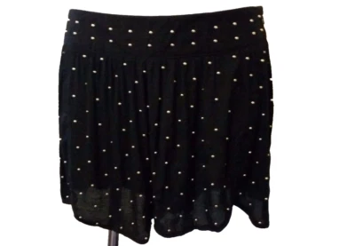 Minkpink 短裤女式小号高腰金属耳钉侧拉链超可爱新品 — 第 1/4 张图片