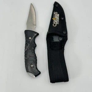 Camillus Titanium Fixed 2.75” Blade Knife With Black Sheath Durable Hunting - Picture 1 of 12
