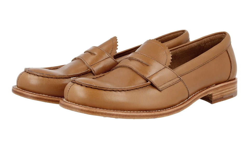 LUXUS PRADA PENNY LOAFER SCHUHE 1D836E BRANDY NEU 37 37 5