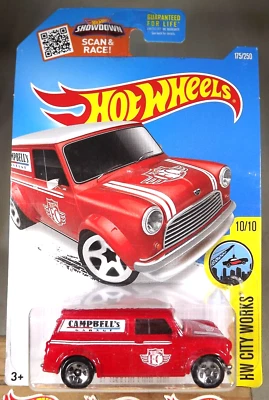 2016 Hot Wheels No175 HW City Works 10/10 '67 AUSTIN MINI VAN красный с хромом 5 Sp - Изображение 1 из 4