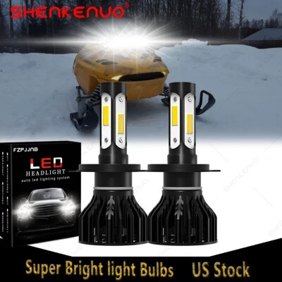 2X H4 4Side SUPER White LED headlight Bulbs For Ski-Doo MXZ 500 500SS 2001-2009 - Image 1 of 4