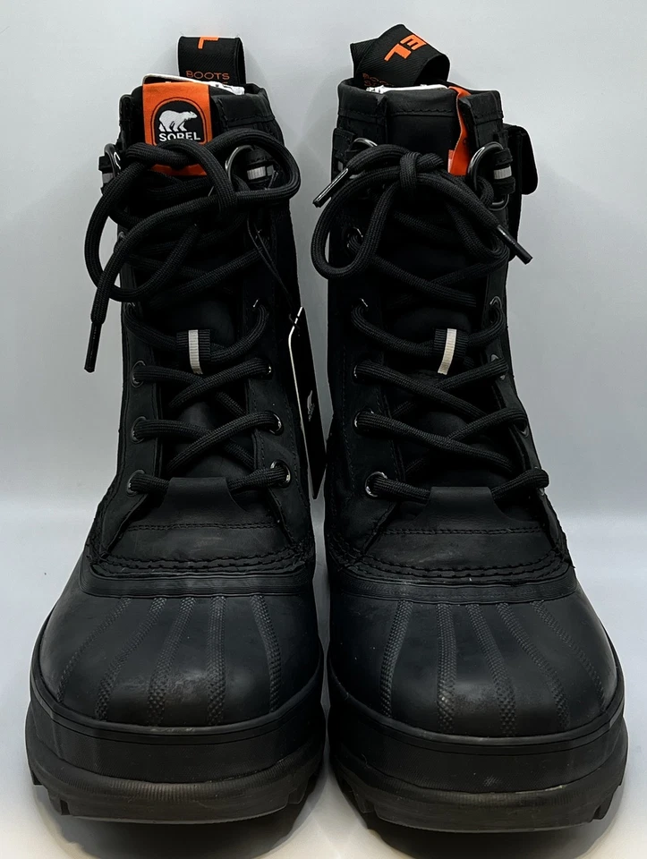 Sorel LM4945-010 Caribou Rein Waterproof Boots WP Mens 9 Black