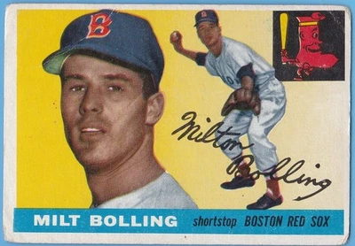 Milt Bolling 1955 Topps #91. Medias Rojas de Boston. GD/VG. Foto 1 de 2