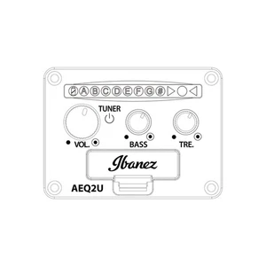 Ibanez UEW12E-BIF Electric Ukulele Black Ice Flat - Picture 1 of 10