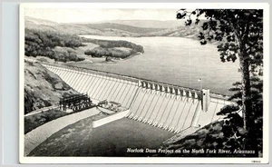Norfork Dam '40s Photo Postcard, Teich Ozarks AR - Picture 1 of 2
