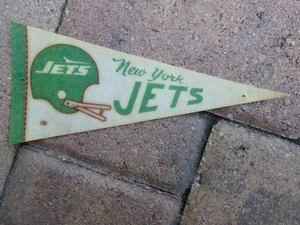 Vintage used 1960's Mini Pennant New York Jets - Picture 1 of 1