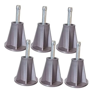 Steel Stem Bed Frame Feet to Replace Wheels. Replacement Feet Make Your Bed 6 - Picture 1 of 8