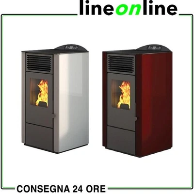 Stufa a pellet 9,5 kW Punto Fuoco Lory - Eva Calor Riscaldamento casa ufficio