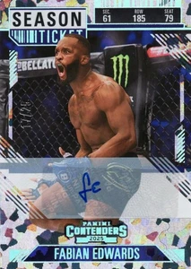 Fabian Edwards #50 Season Cracked Ice Ticket 2025 Panini Contenders PFL /25 - Picture 1 of 2