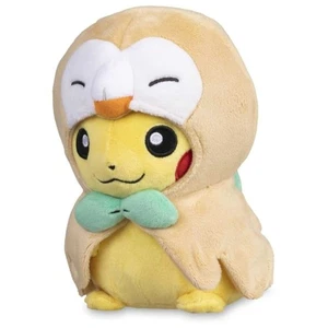 Pokemon Center 2017 Rowlet Cap Pikachu Plush 8" - Picture 1 of 7