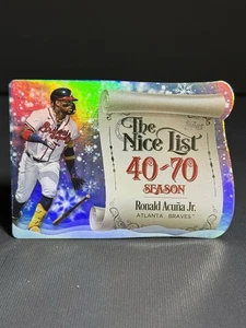 2024 Topps Holiday #MNL-16 Ronald Acuna Jr Making The Nice List 40-70 - Picture 1 of 2