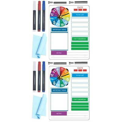  2 Sets Planungstafeln Schreibtisch Whiteboard Zeitplan Zeitplanplaner - Bild 1 von 4