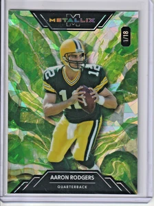 2025 Wild Card Metallix Aaron Rodgers Marble Green Crystal Holographic Foil /18 - Picture 1 of 2