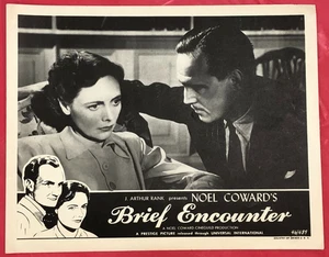 BRIEF ENCOUNTER PARTIAL LOBBY CARD CELIA JOHNSON NOEL COWARD 1945 TREVOR HOWARD - Picture 1 of 2