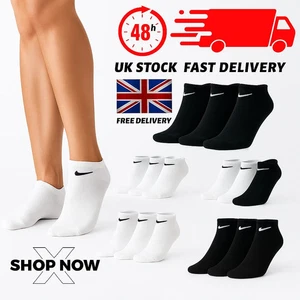 PACK DE 3 PARES DE CALCETINES NIKE - LIGEROS TOBILLO REDONDO HOMBRE MUJER DEPORTES UK - Imagen 1 de 9