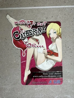 Catherine Katherine RARE Cardboard Glossy Promo Ad Atlus 2011 PS3 Xbox 360 NFR - Image 1 of 4