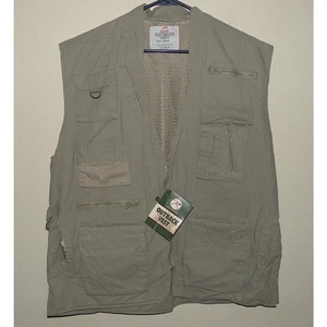 Rothco Outback Vest Men’s Large Photo Utility Gray Zipper 17 Pocket Mesh NWT - Picture 1 of 3