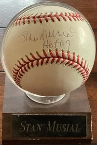 Stan Musial “HOF 69” Cardinals signed Rawlings Official Major League Ball - COA - Picture 1 of 7