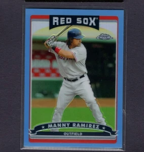 2006 TOPPS CHROME WAL-MART BLUE REFRACTOR PARALLEL #23 MANNY RAMIREZ MINT SP - Picture 1 of 2